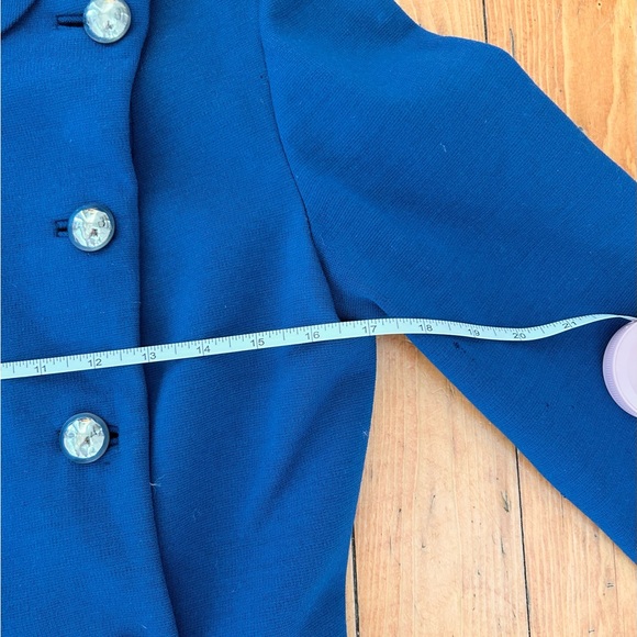 Vintage 1960s royal blue dress with mod buttons - Picture 6 of 7